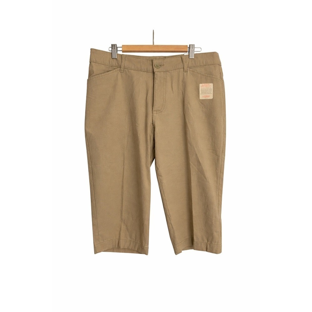 St. John's Bay Khaki Capri Pants Size 16 Petite Secretly Slender NWT MSRP $32